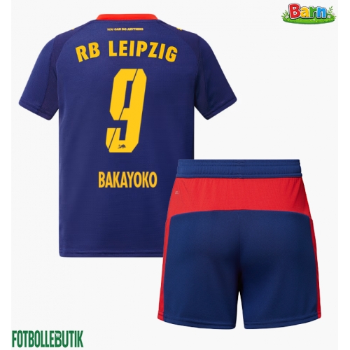 RB Leipzig Johan Bakayoko #9 Bortaställ Barn 2025-26 Kortärmad (+ Korta byxor)